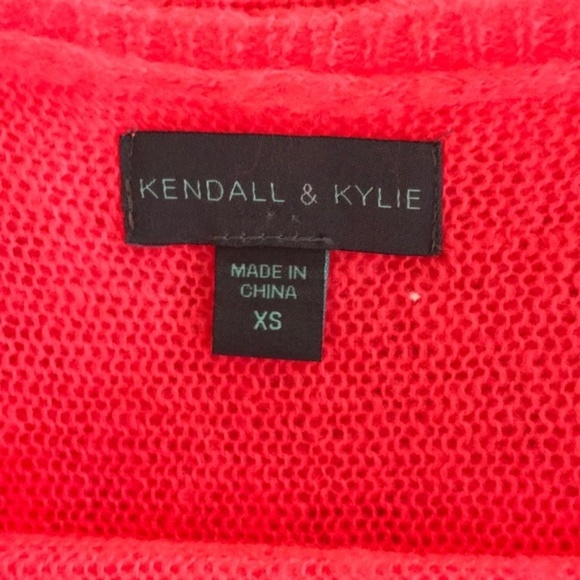 KENDALL & KYLIE crimson size XS high low Sweater - Picture 6 of 7